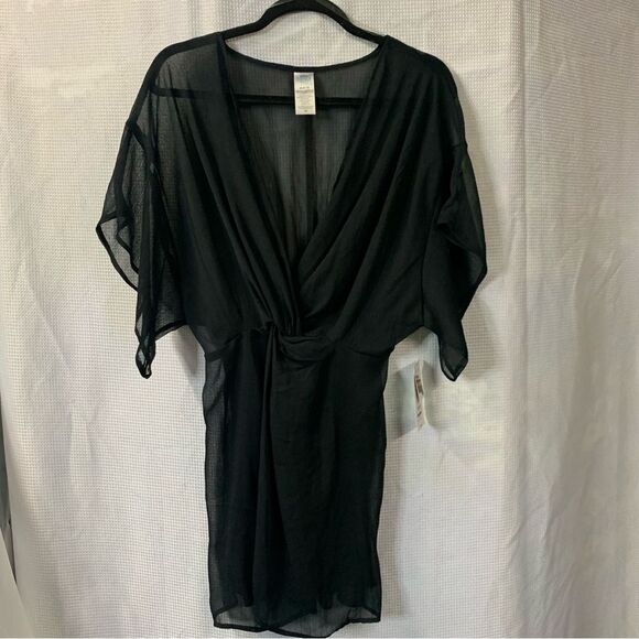 Time and Tru Women's and Women's Plus Twist Front Dress Cover Up - Picture 3 of 10